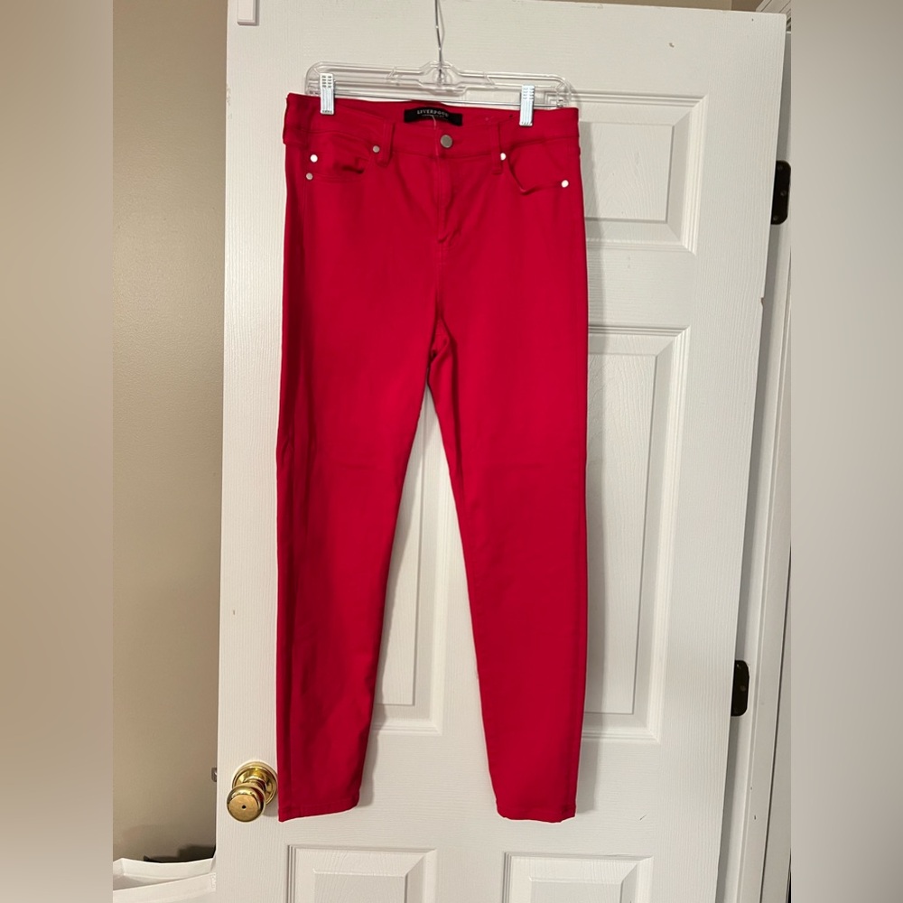 Liverpool high waist denim - lollipop pink